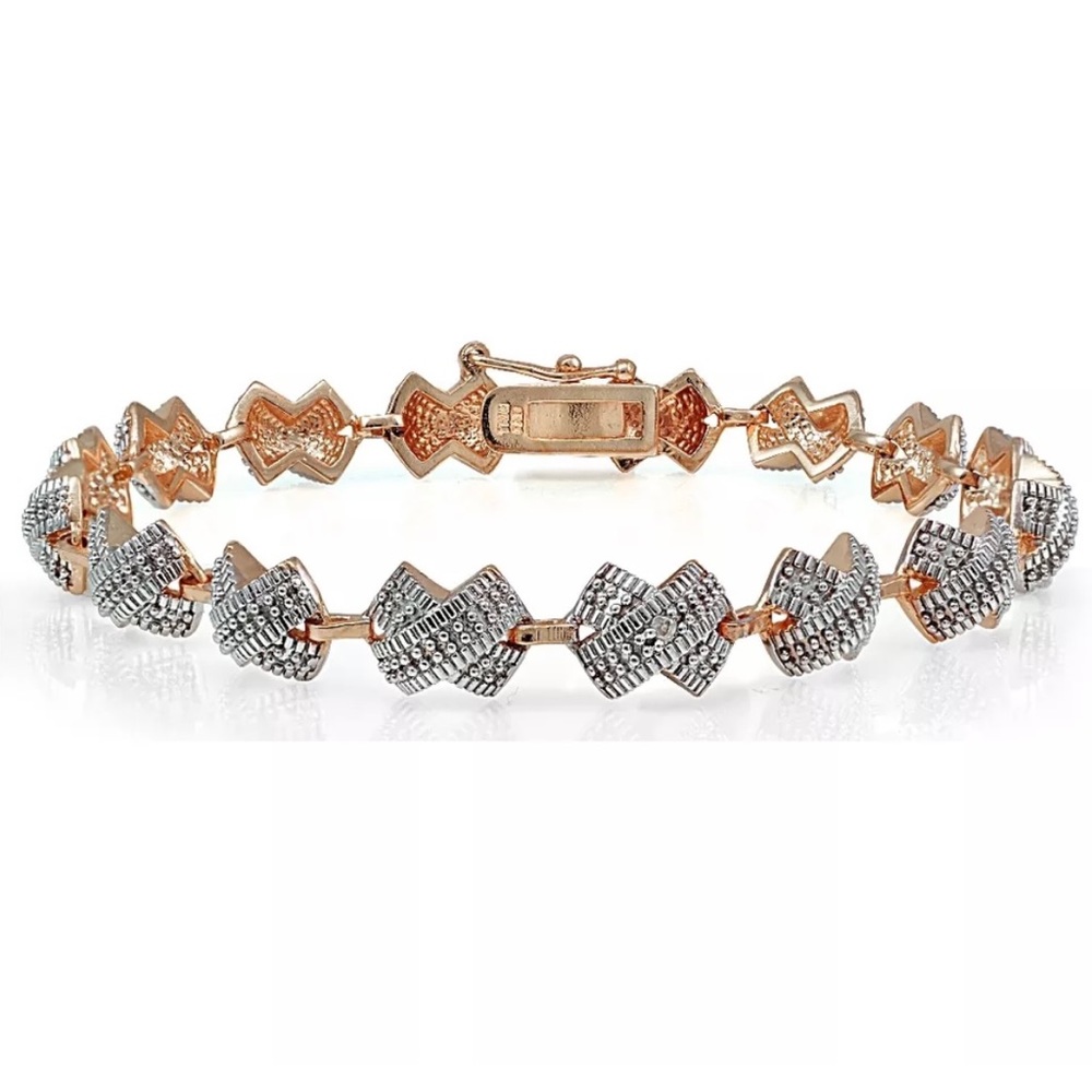 New Amazing Genuine .75ctw Diamond X’s & Accents Tennis Bracelets!